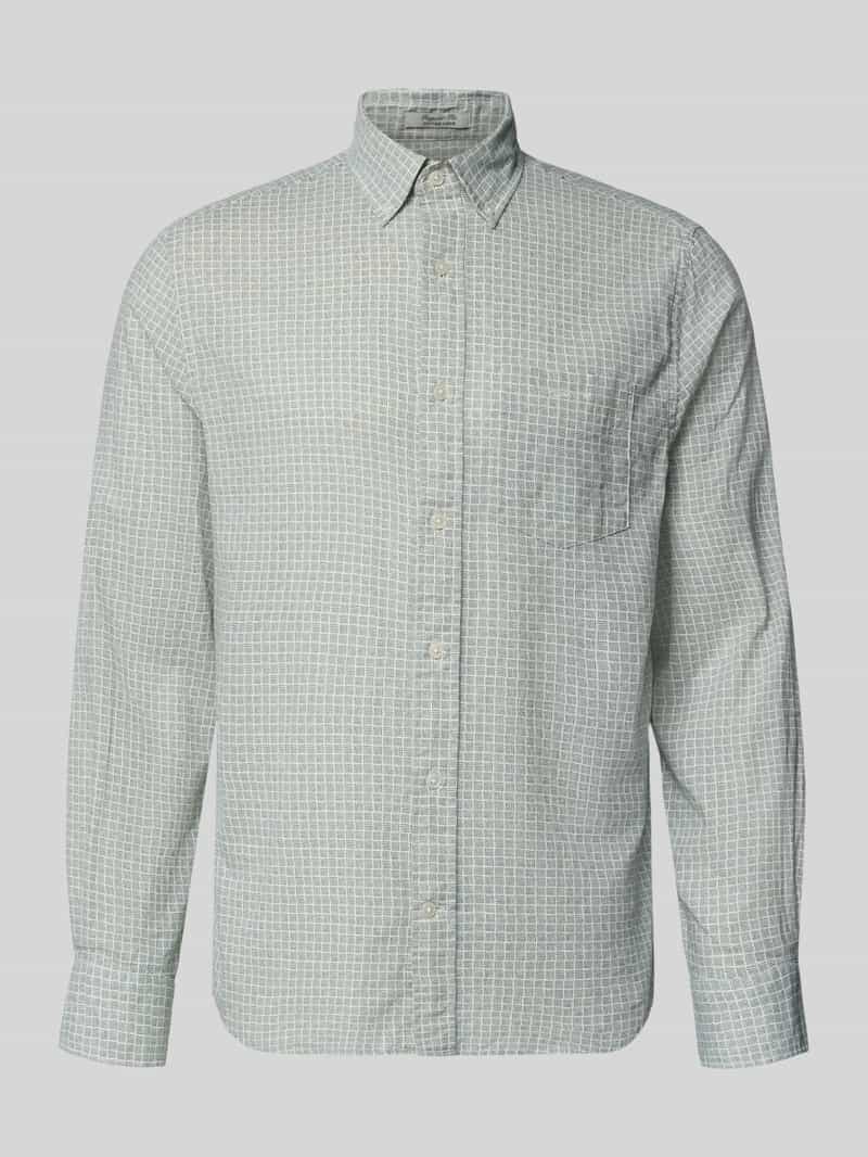 Koszula casualowa o kroju regular fit z mieszanki lnu i bawełny