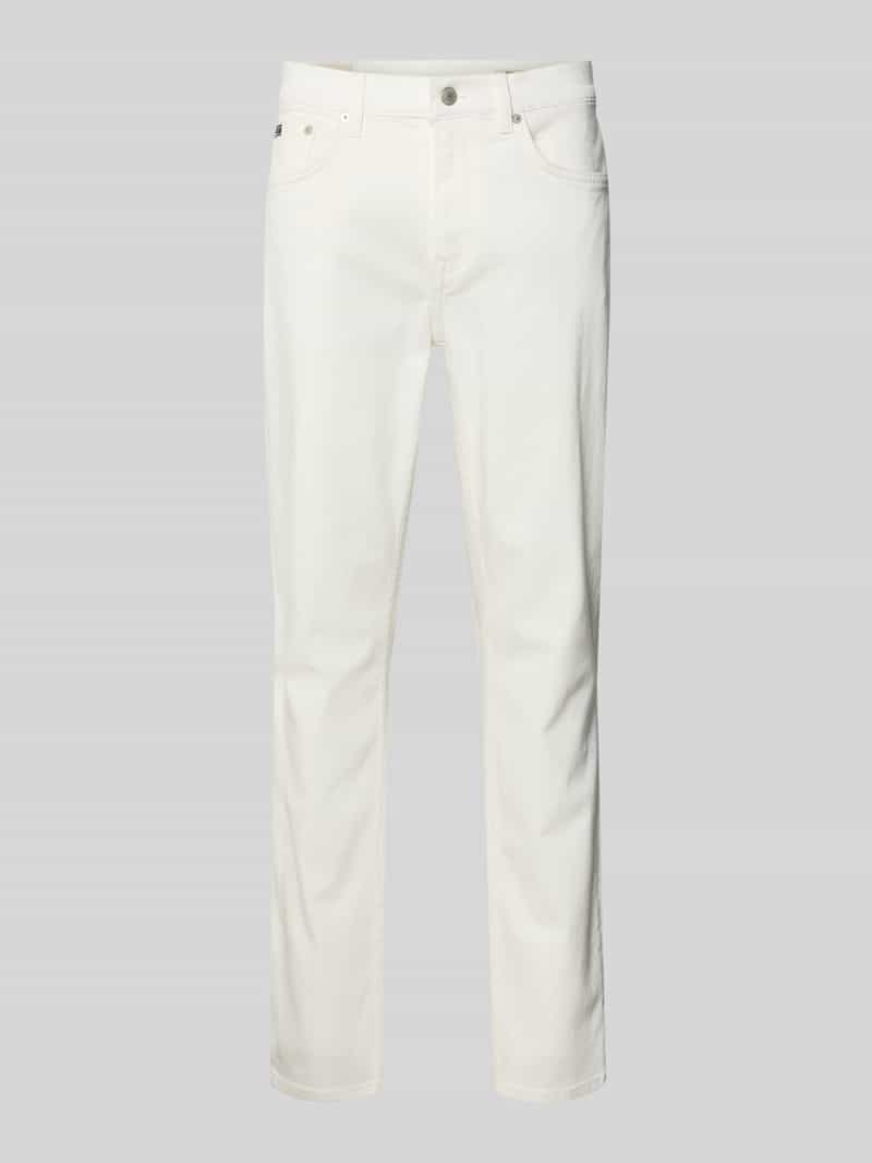 Jeansy o kroju regular fit z wpuszczanymi kieszeniami