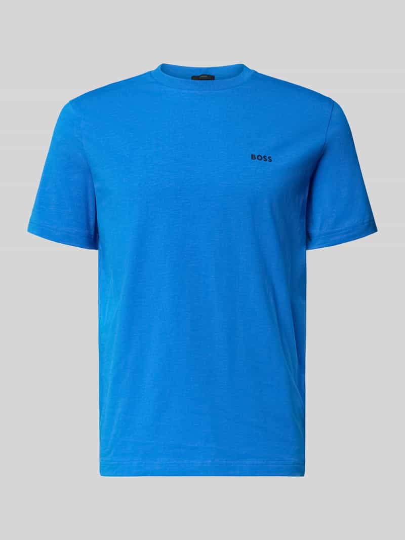 krój regular fit t-shirt z mieszanki bawełny