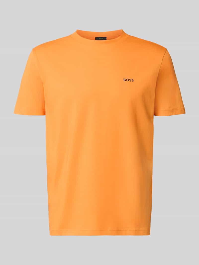 krój regular fit t-shirt z mieszanki bawełny