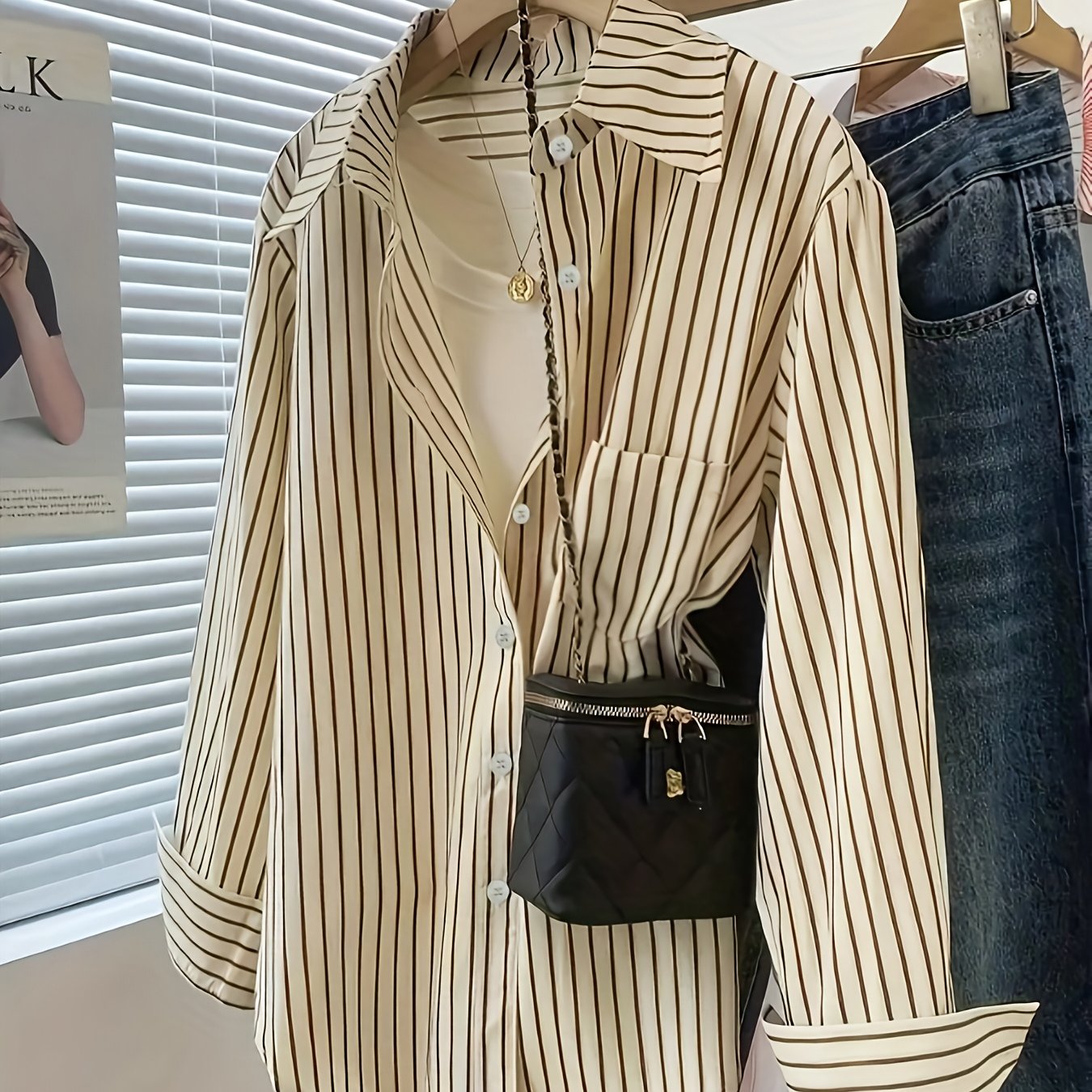 TEMU Modna Elegancka Koszula Damska na Jesień-Zimę