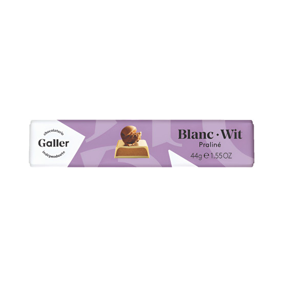 Batonik czekoladowy Galler White Praliné, 44 g