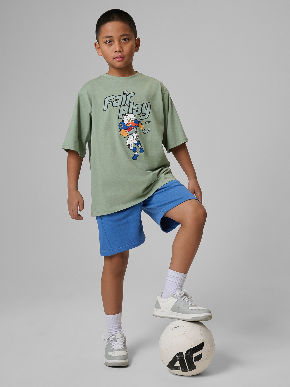 4F Spodenki dresowe chłopięce - niebieskie 164 (13-14 lat)