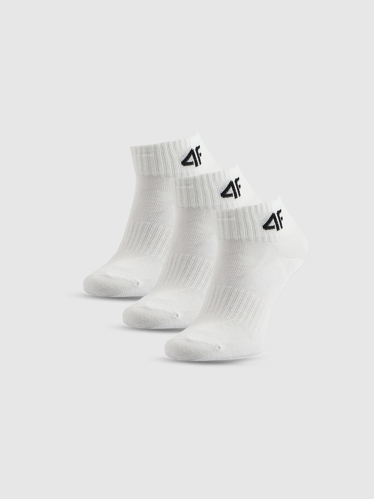 4F Skarpetki krótkie (3-pack) chłopięce - białe 38-40