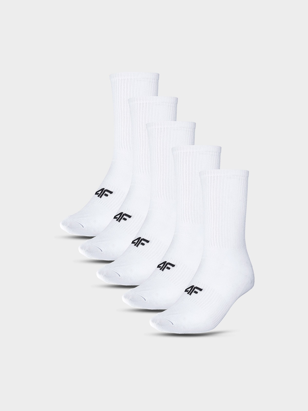 4F Skarpetki długie (5-pack) dziewczęce - białe 38-40