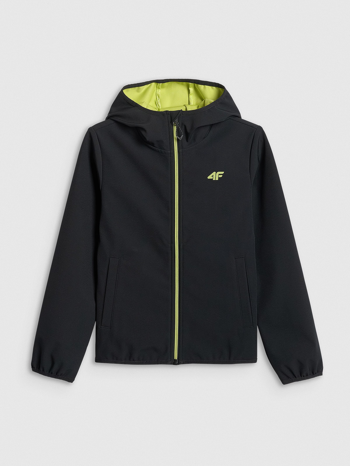 4F Kurtka softshell wiatroodporna membrana 5000 chłopięca - czarna 164 (13-14 lat)