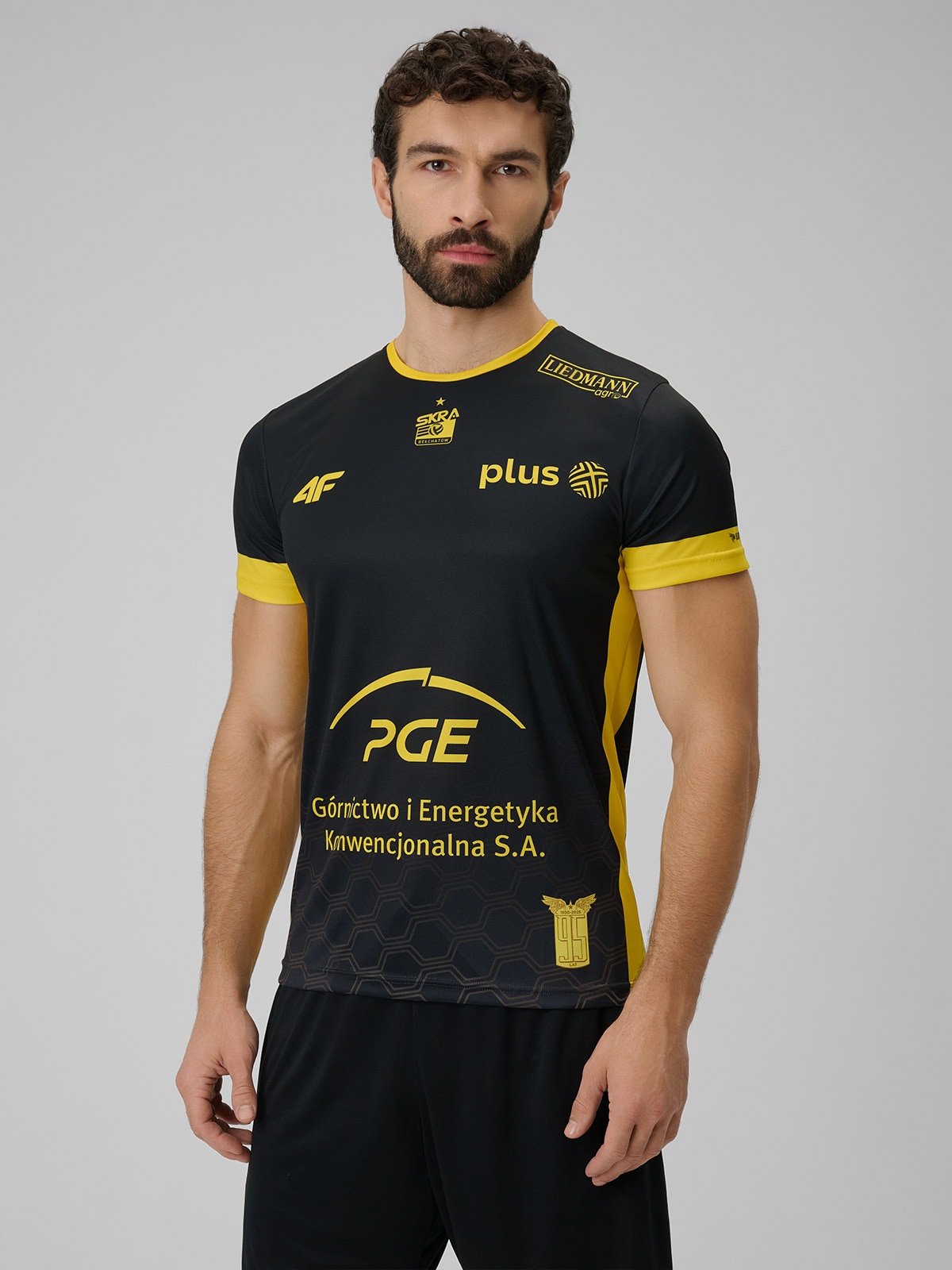 4F Koszulka meczowa replika wyjazdowa z sezonu 2025/26 męska 4F x Skra Bełchatów - czarna M