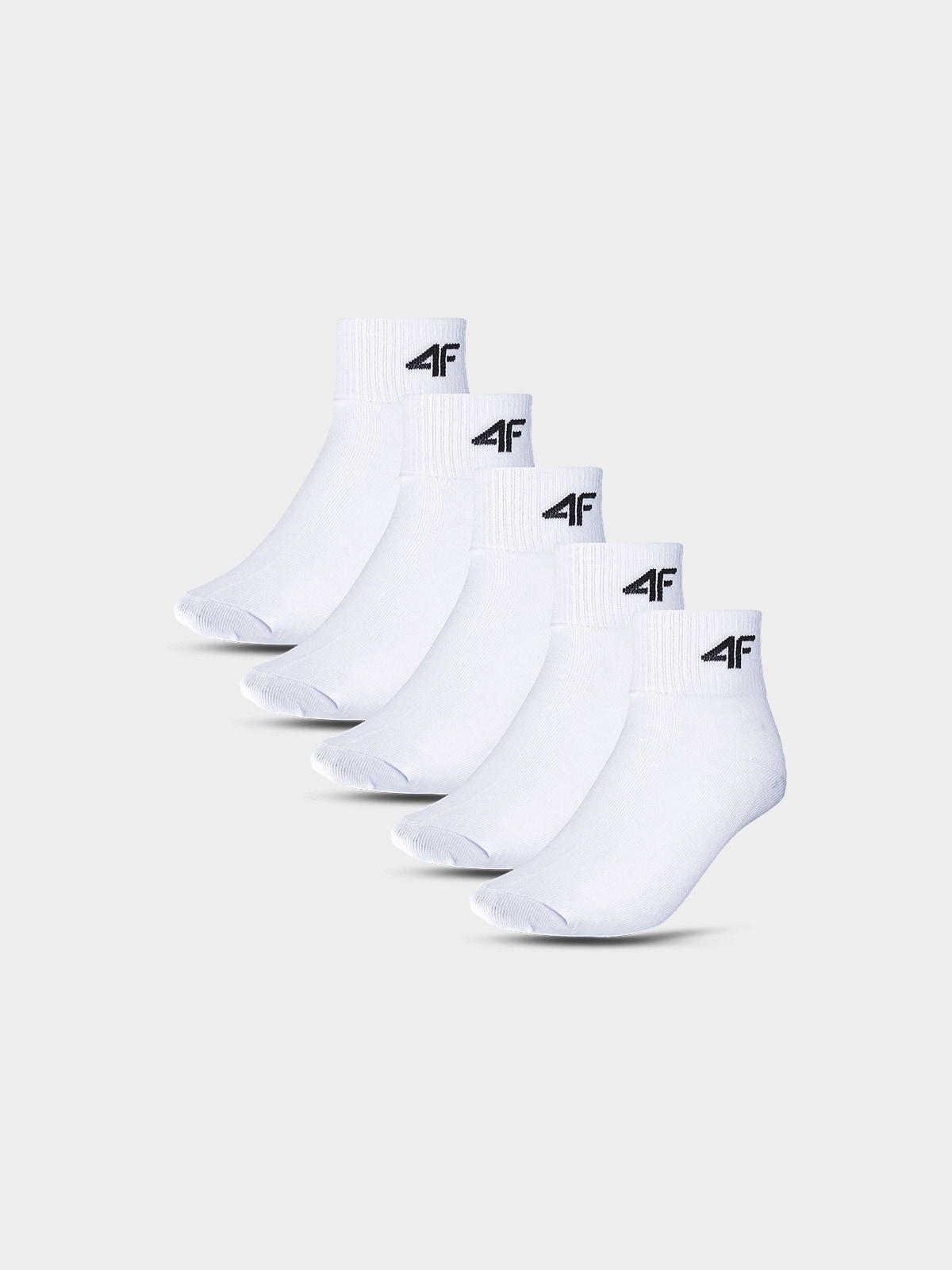4F Skarpetki krótkie (5-pack) dziewczęce - białe 35-37