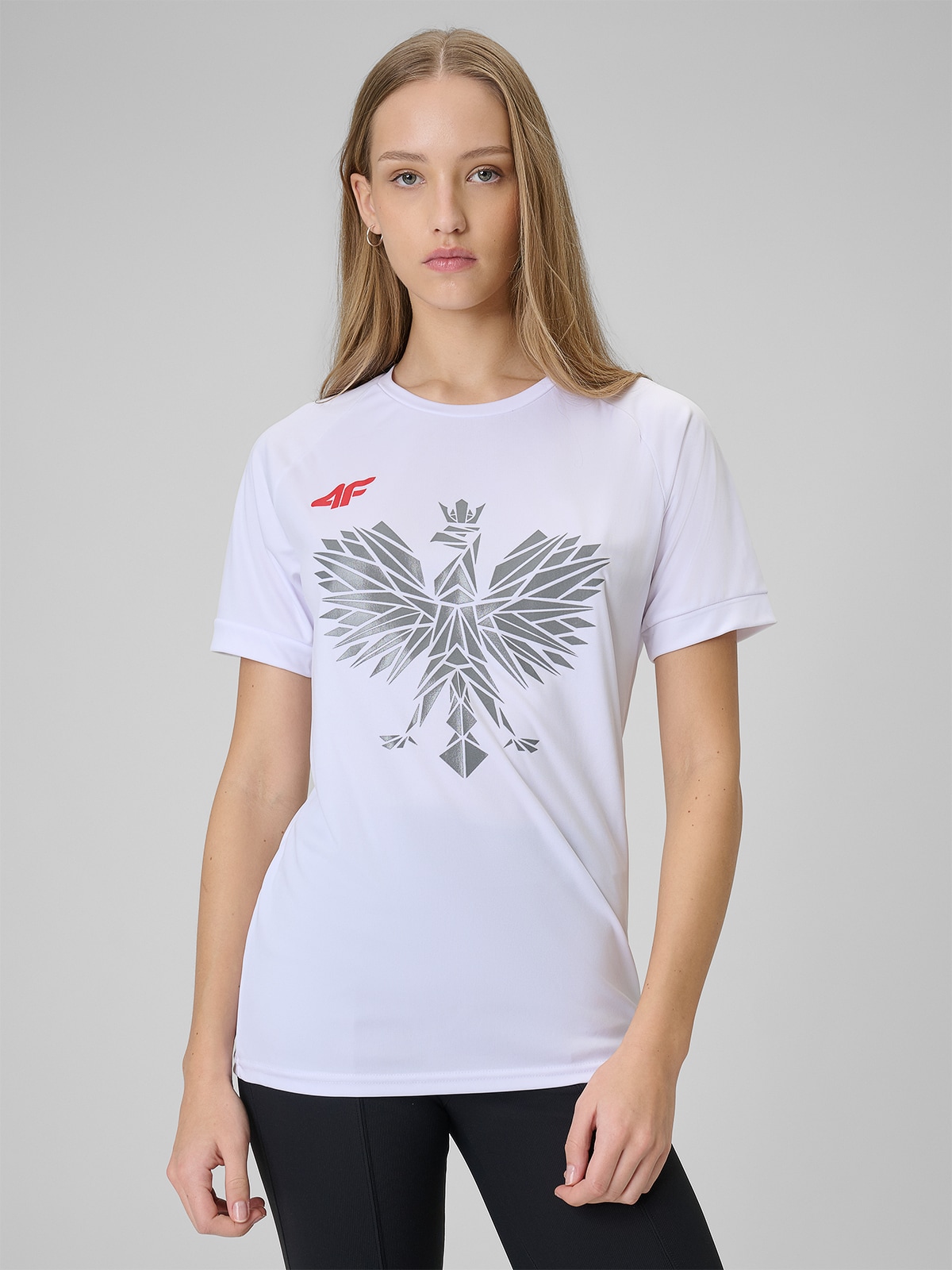 4F Koszulka kibica uniseks - biała XXL