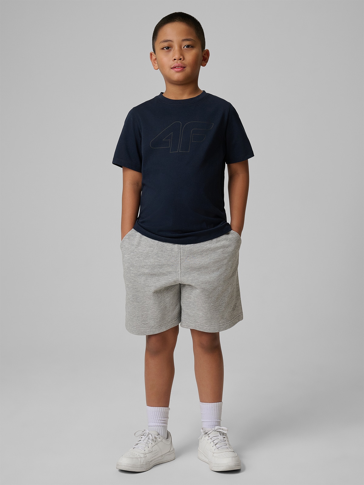 4F Spodenki dresowe chłopięce - szare 158 (12-13 lat)