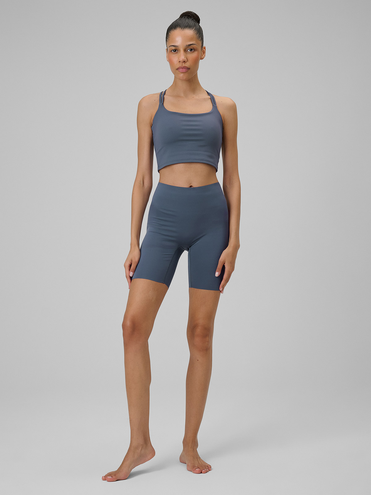 4F Legginsy kolarki do jogi damskie - granatowe XS