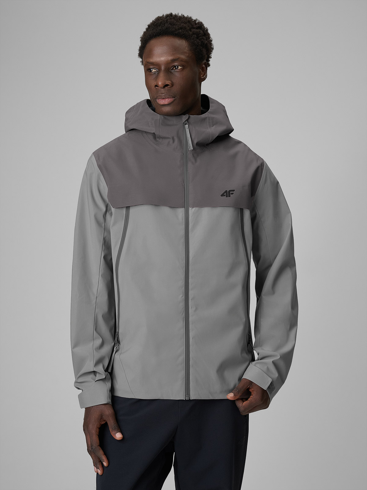 4F Kurtka przejściowa membrana 5000 męska - szara XXL