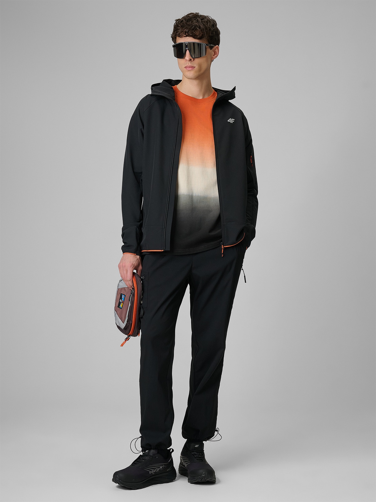 4F Spodnie casual joggery męskie - czarne XL