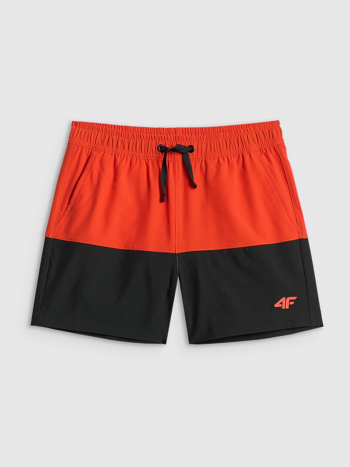 4F Spodenki plażowe boardshorty chłopięce - czerwone 146/152 (10-12 lat)
