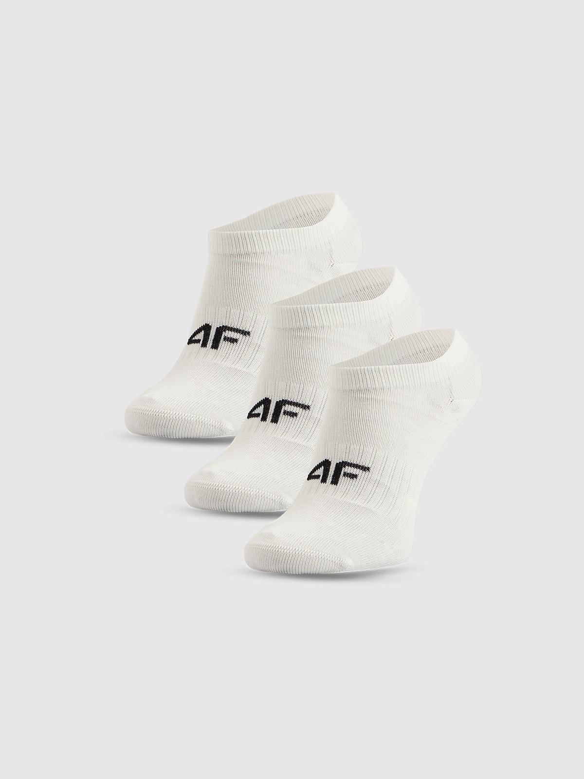 4F Skarpetki krótkie (3-pack) dziewczęce - białe 35-37