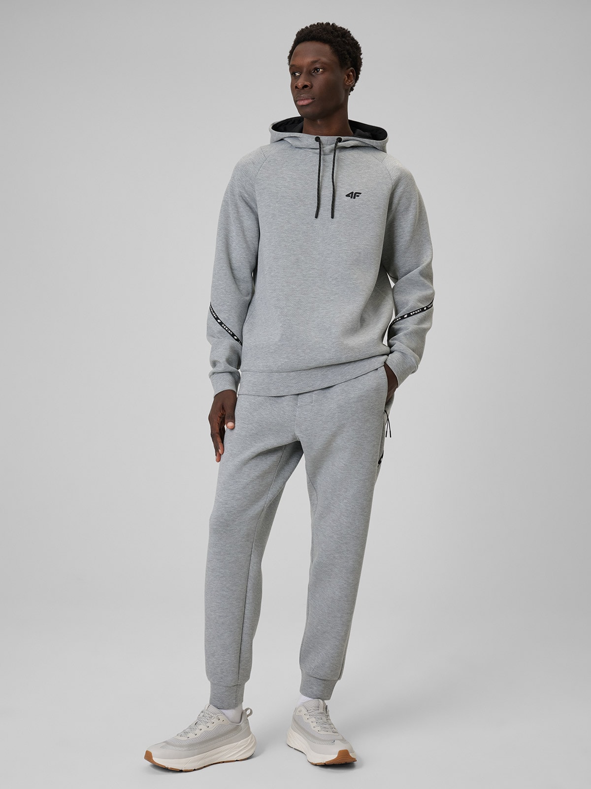 4F Spodnie dresowe joggery męskie - szare XXL