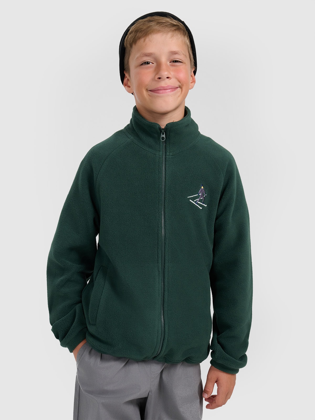 4F Polar regular ze stójką chłopięcy - zielony 164 (13-14 lat)