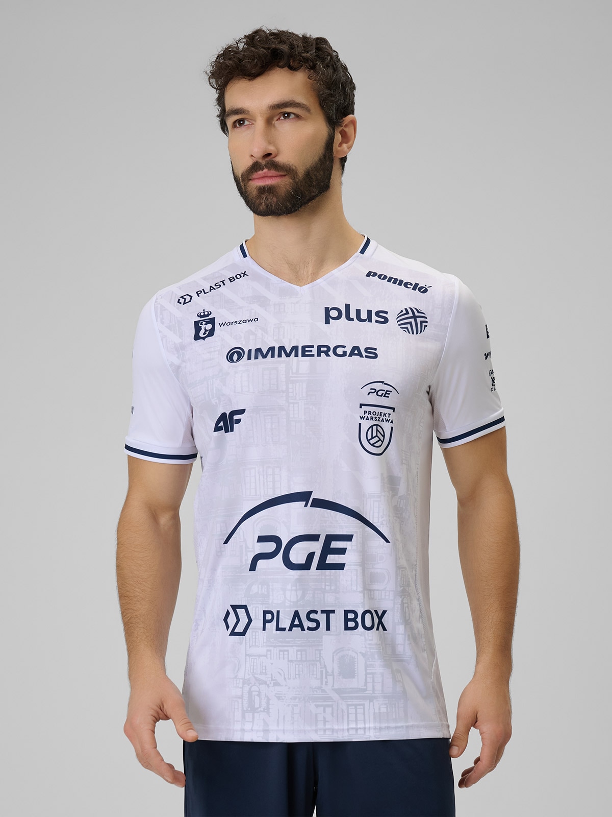 4F Koszulka meczowa replika domowa z sezonu 2025/26 męska 4F x Projekt Warszawa - biała XXL