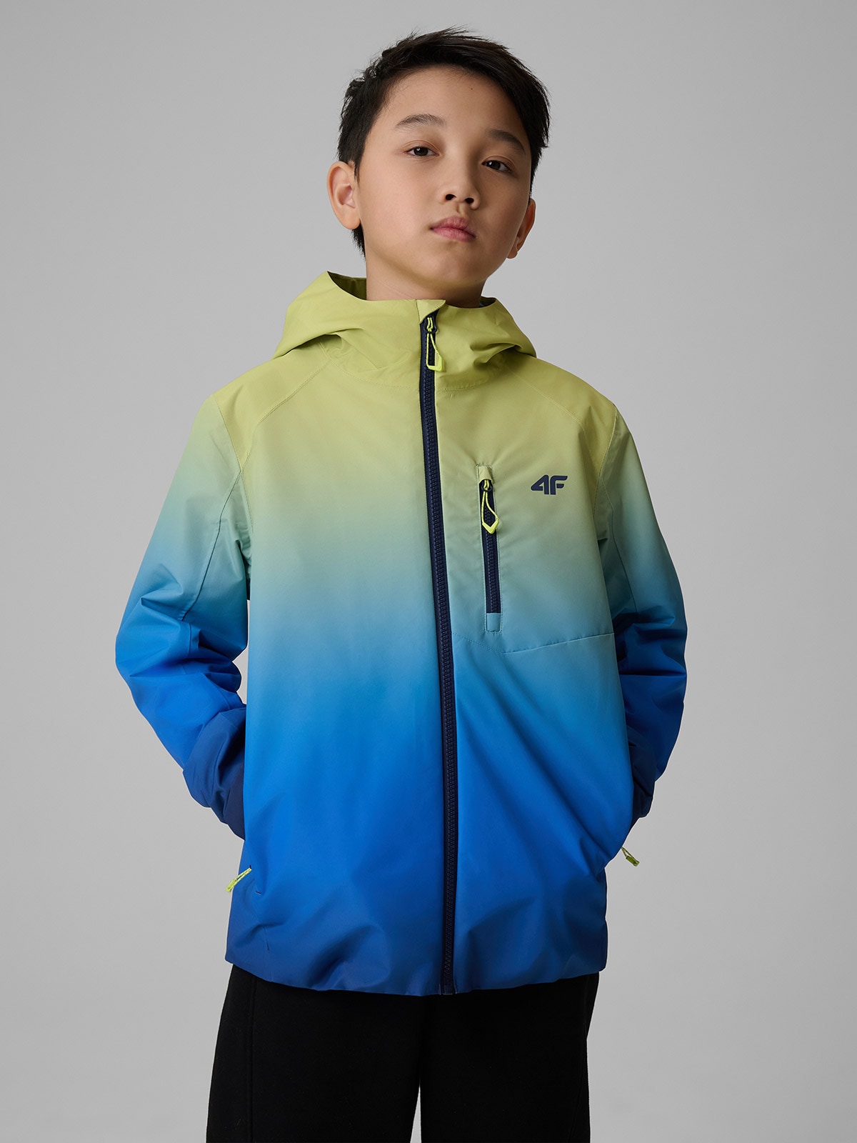 4F Kurtka przejściowa membrana 5000 chłopięca - multikolor 152 (11-12 lat)