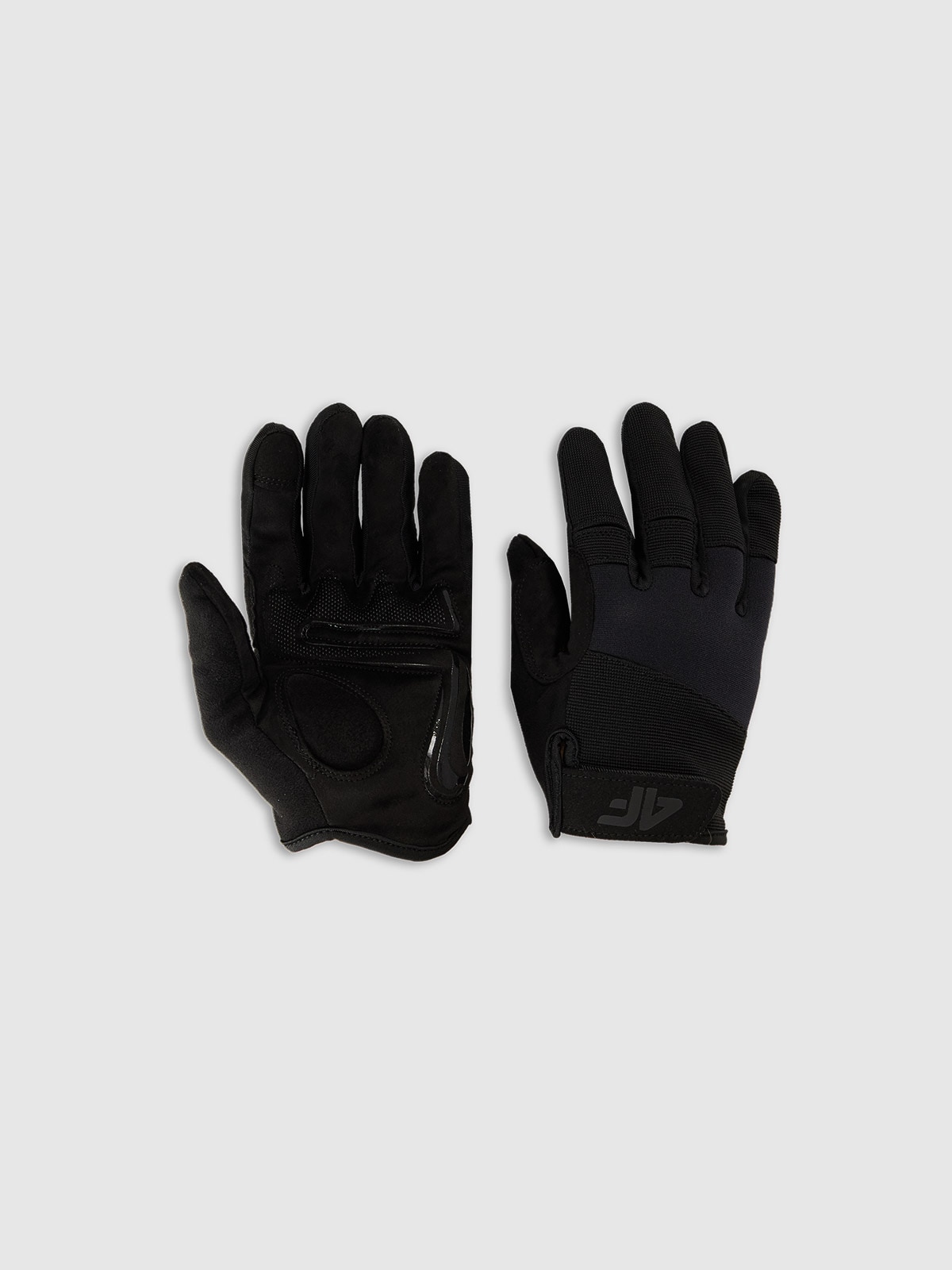 4F Rękawiczki rowerowe z żelowymi wkładkami uniseks - czarne XL