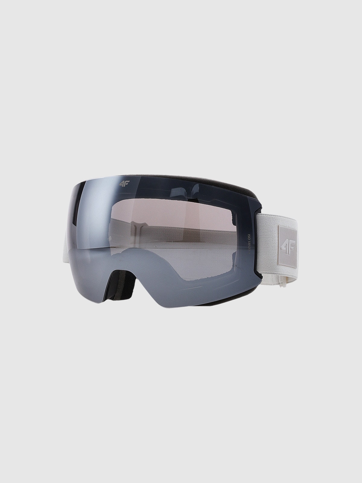 4F Gogle narciarskie z powłoką lustrzaną uniseks - białe MT