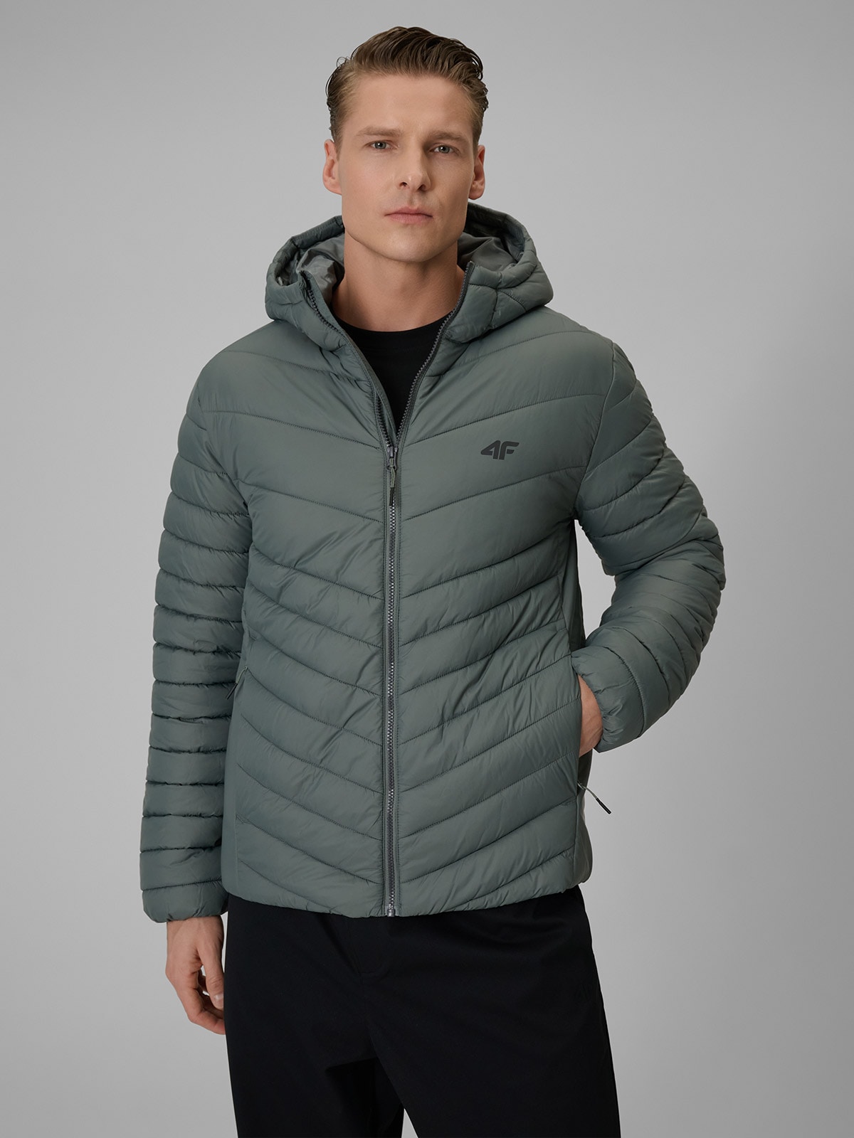 4F Kurtka z wypełnieniem syntetycznym męska - zielona XXL