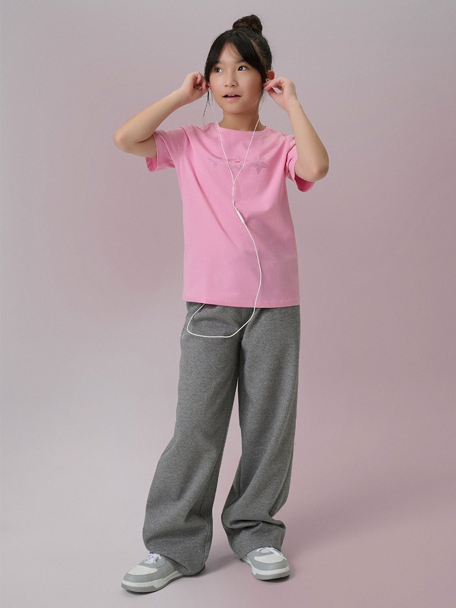 4F T-shirt regular z nadrukiem dziewczęcy - różowy 164 (13-14 lat)