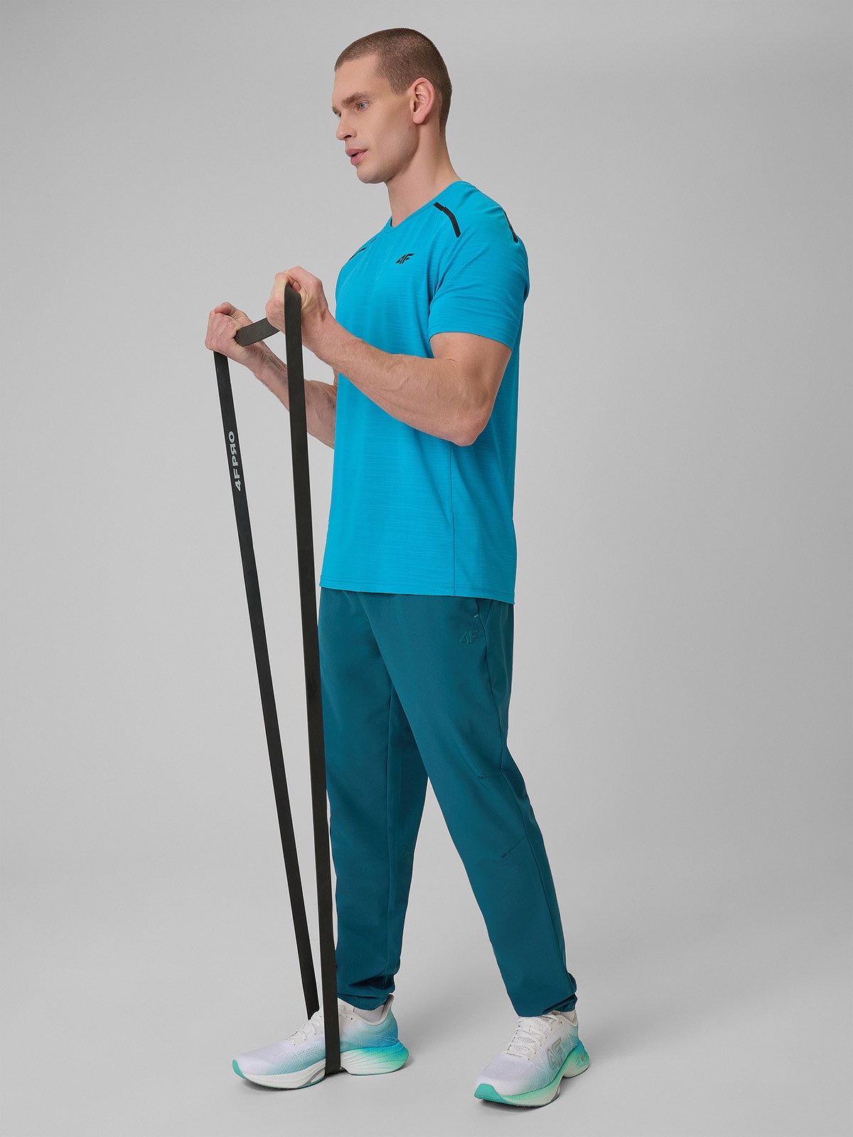 4F Spodnie treningowe szybkoschnące męskie - granatowe XXL