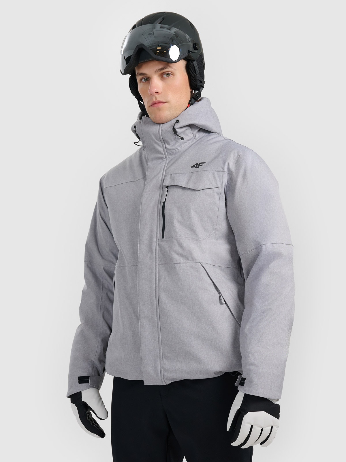 4F Kurtka narciarska membrana 10000 męska - szara XXL