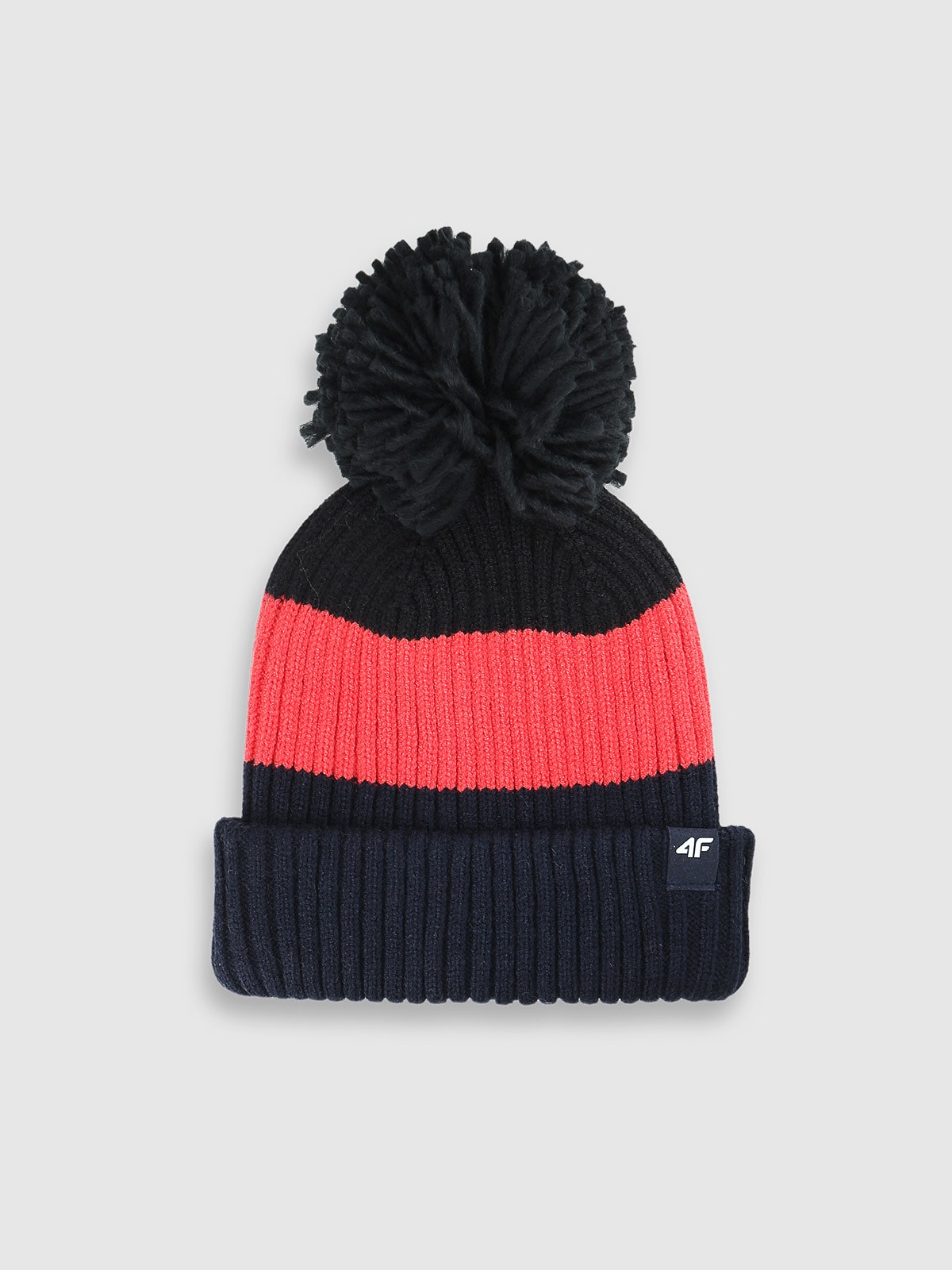 4F Czapka zimowa z pomponem dziecięca - multikolor Uniwersalny
