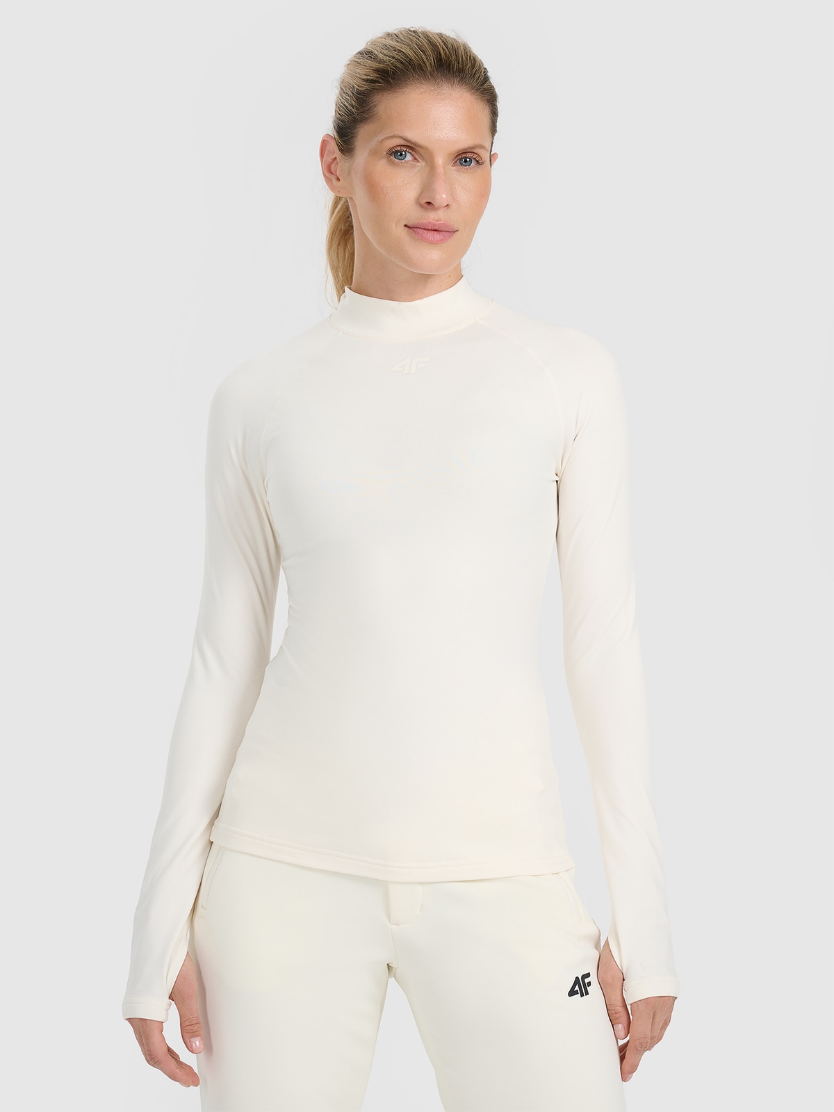 4F Bielizna termiczna ocieplana (góra) damska - biała XS