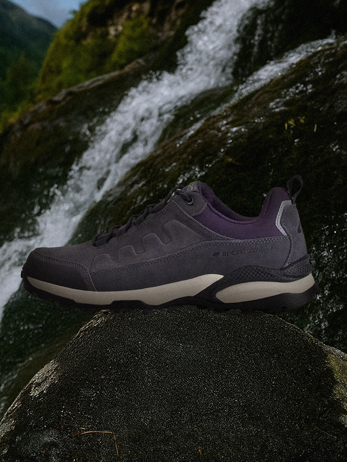 4F Niskie buty trekkingowe damskie - szare 36