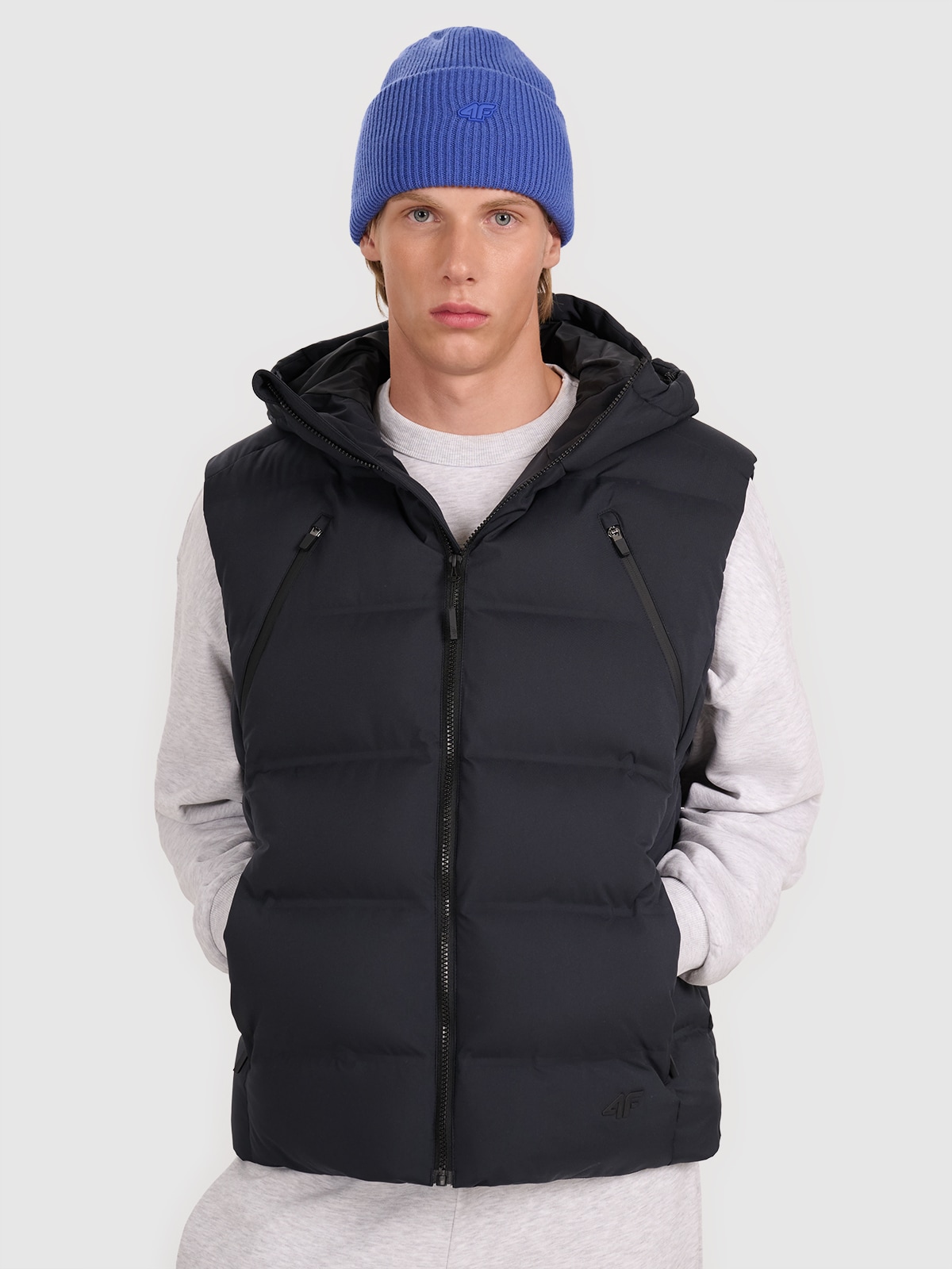 4F Bezrękawnik puchowy z wypełnieniem syntetycznym męski - czarny M