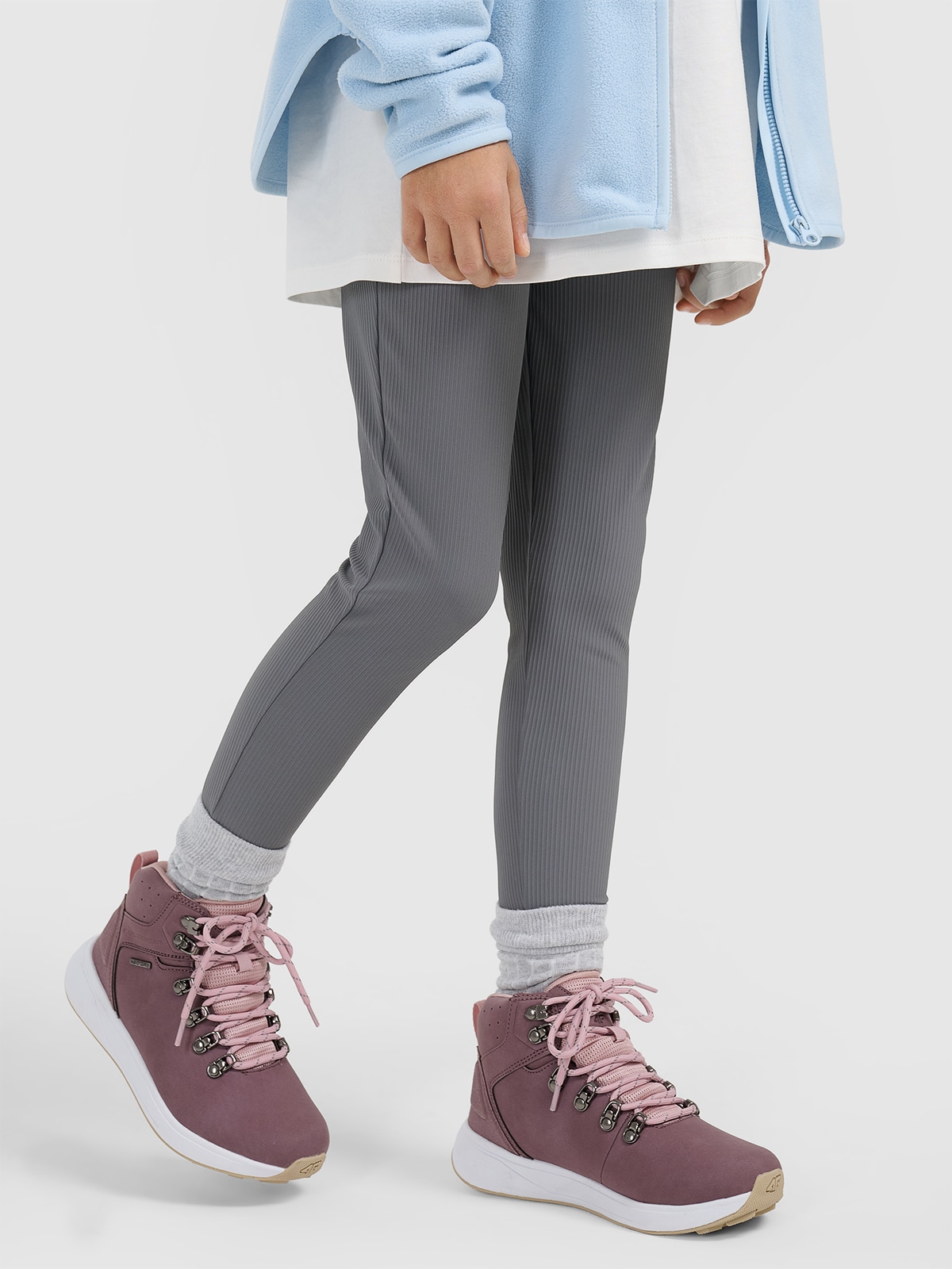 4F Buty zimowe ELEMENT z membraną dziewczęce - różowe 32