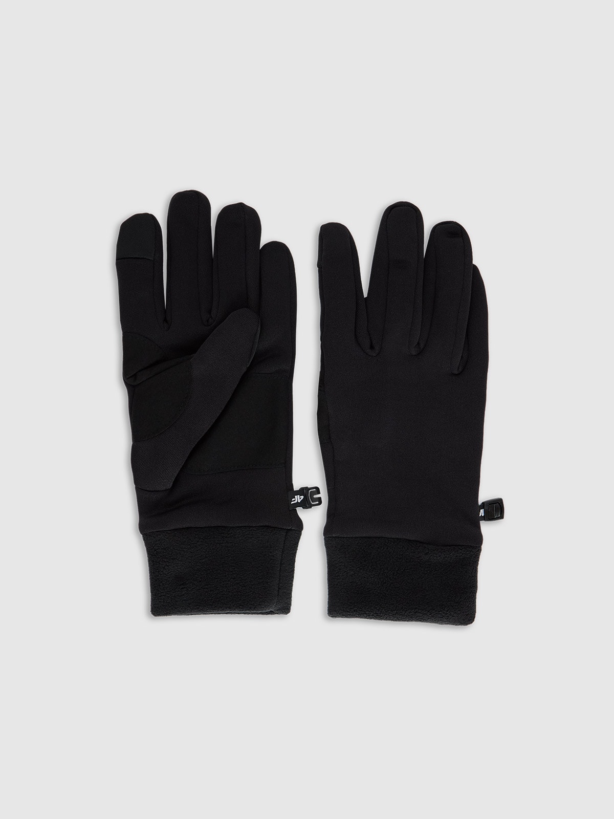 4F Rękawiczki dzianinowe Touch Screen uniseks - czarne L