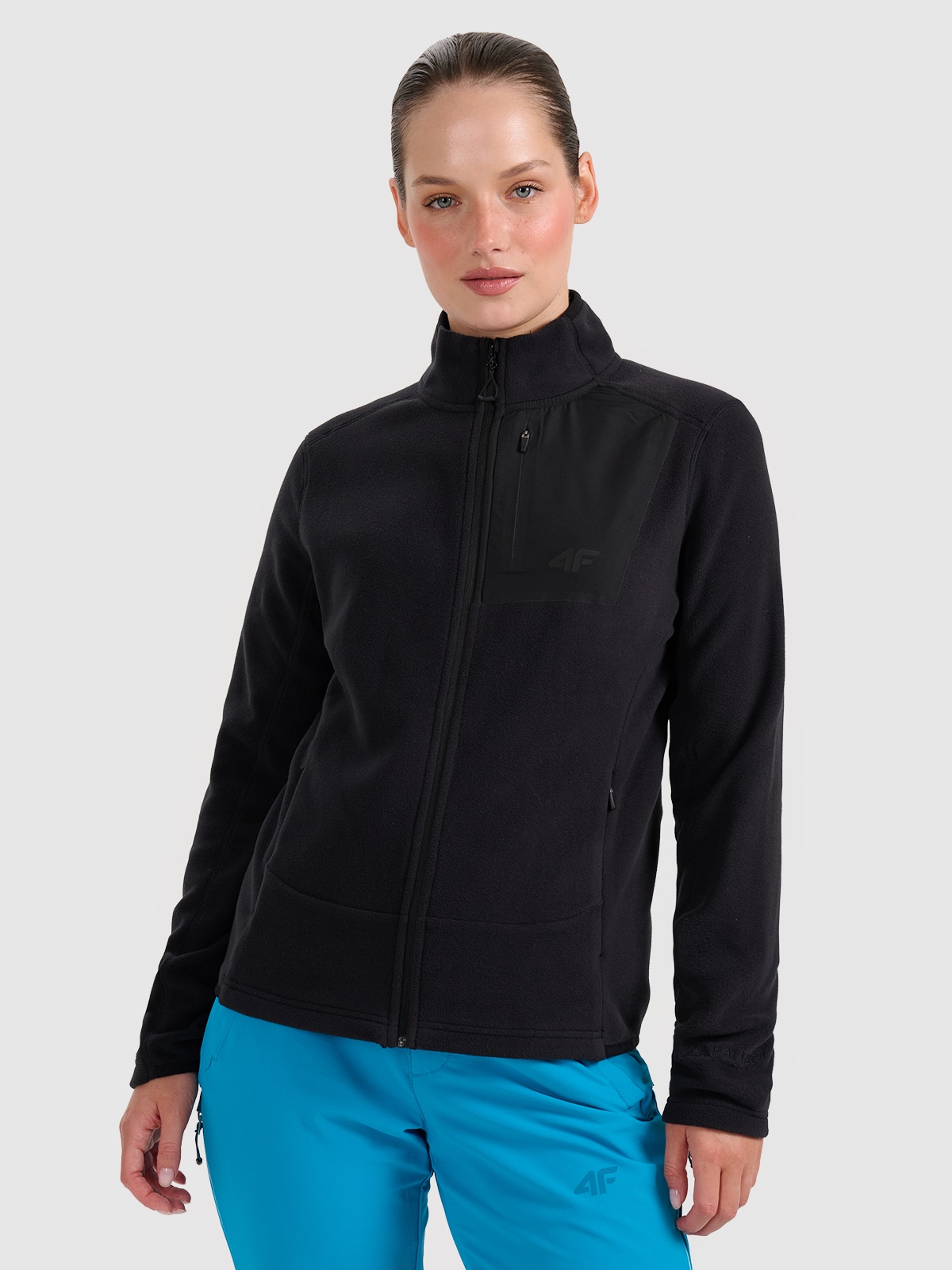 4F Polar ze stójką Polartec regular damski - czarny L
