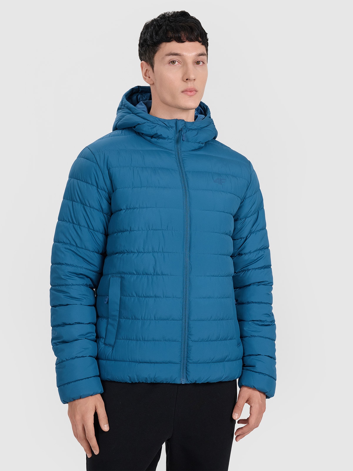 4F Kurtka puchowa z wypełnieniem syntetycznym męska - granatowa 3XL