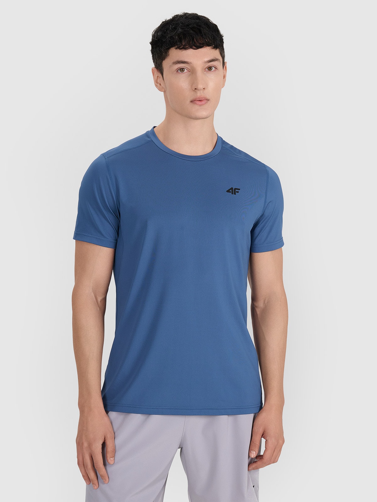4F Koszulka treningowa szybkoschnąca męska - turkusowa 3XL