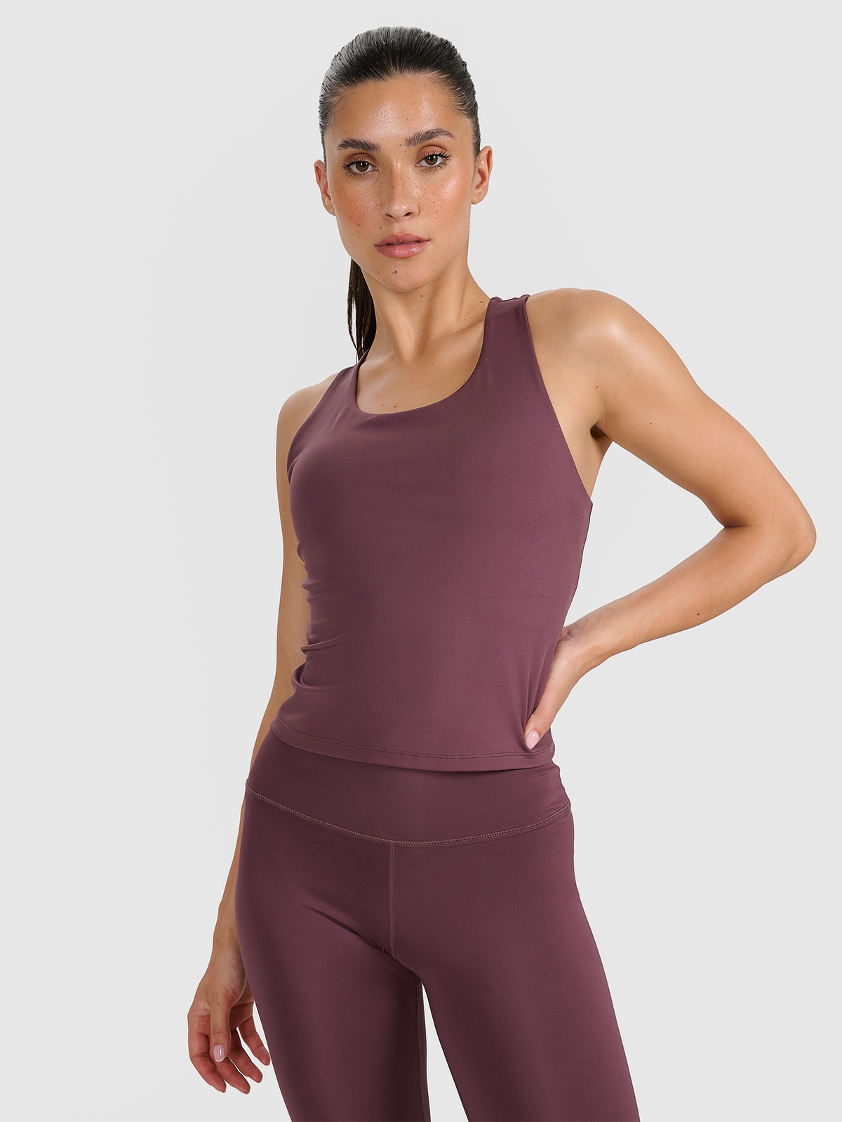 4F Top treningowy szybkoschnący damski - brązowy L