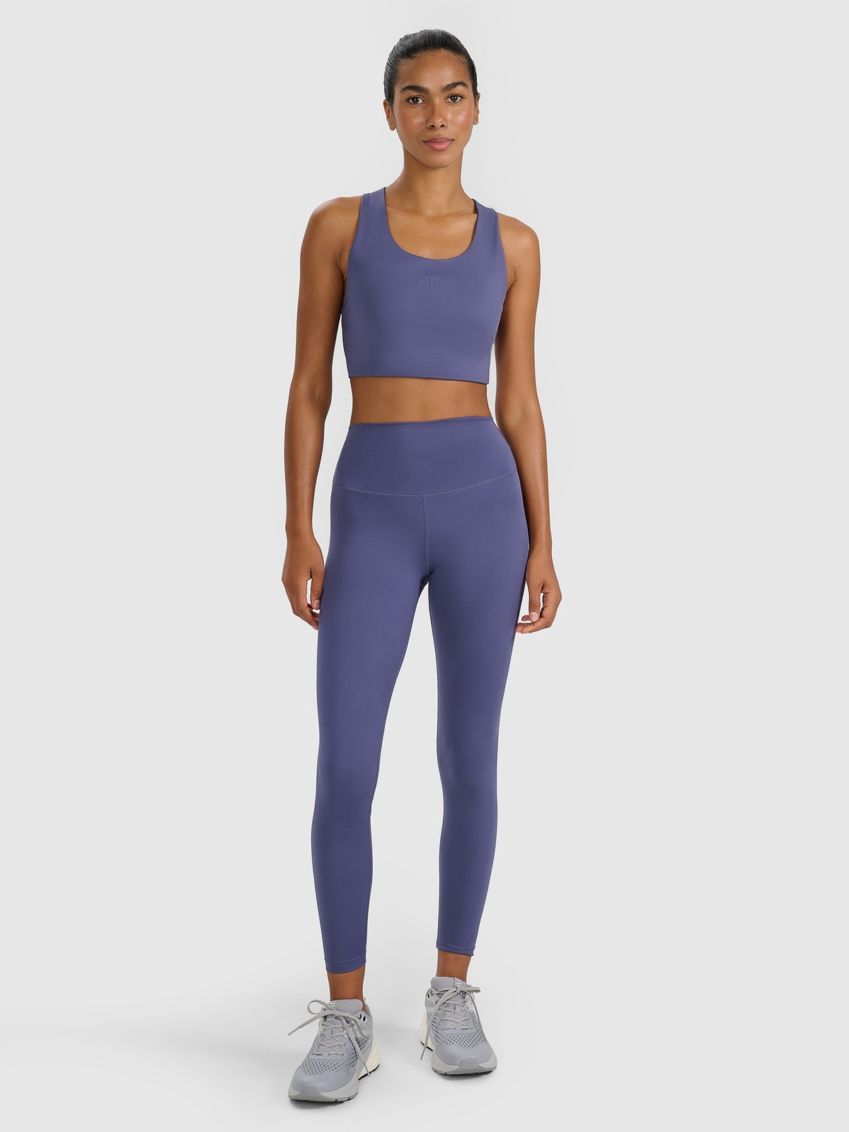 4F Legginsy treningowe szybkoschnące damskie - granatowe L