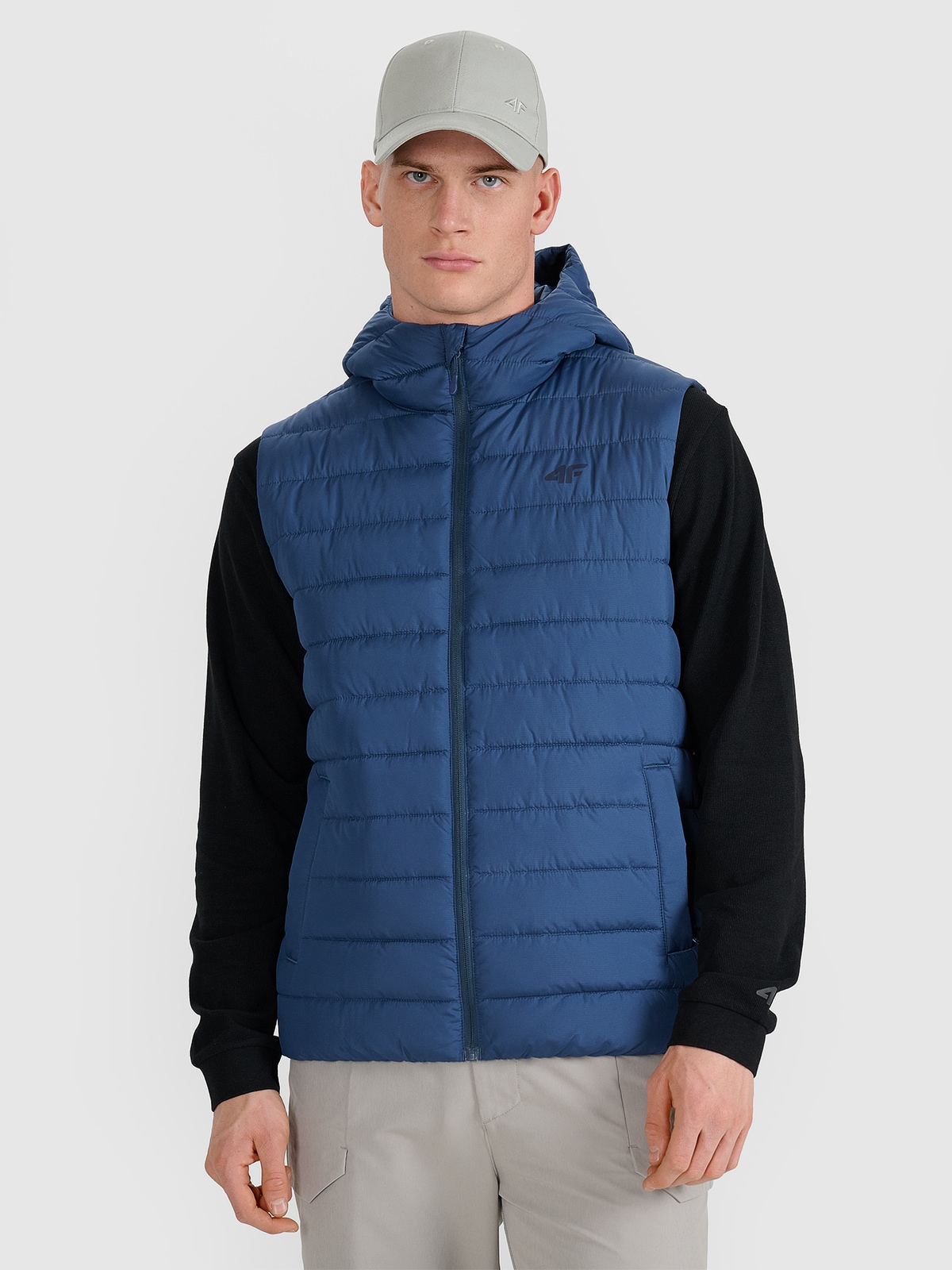 4F Bezrękawnik puchowy z wypełnieniem syntetycznym męski - granatowy L