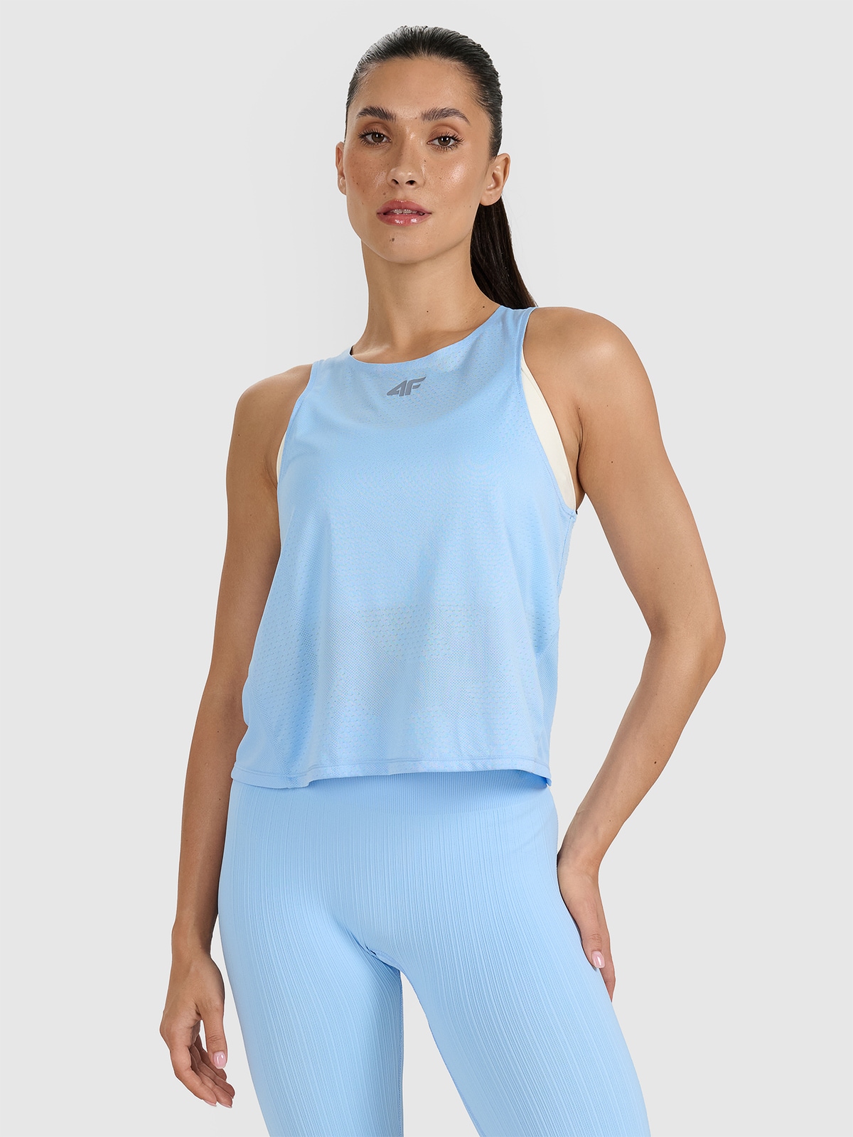 4F Top treningowy szybkoschnący damski - niebieski L