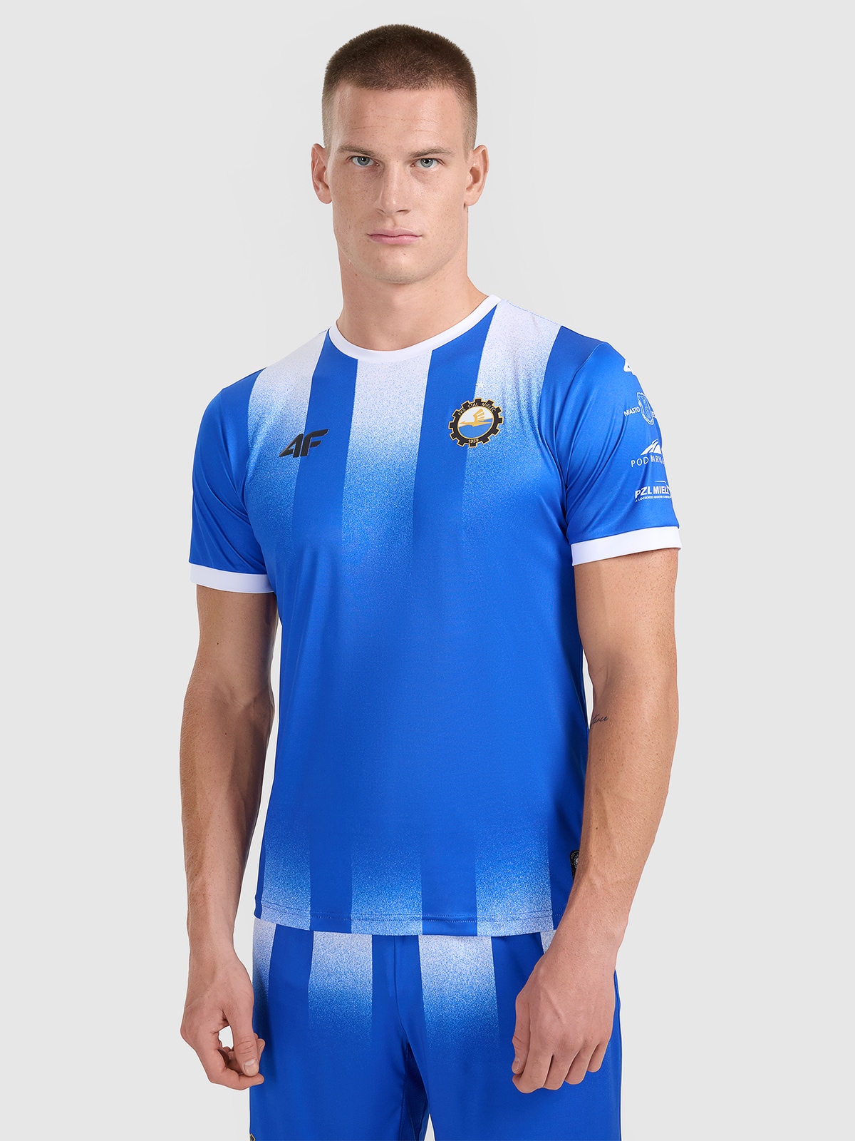 4F Koszulka klubowa wyjazdowa z sezonu 2025/26 męska 4F x Stal Mielec - niebieska 3XL