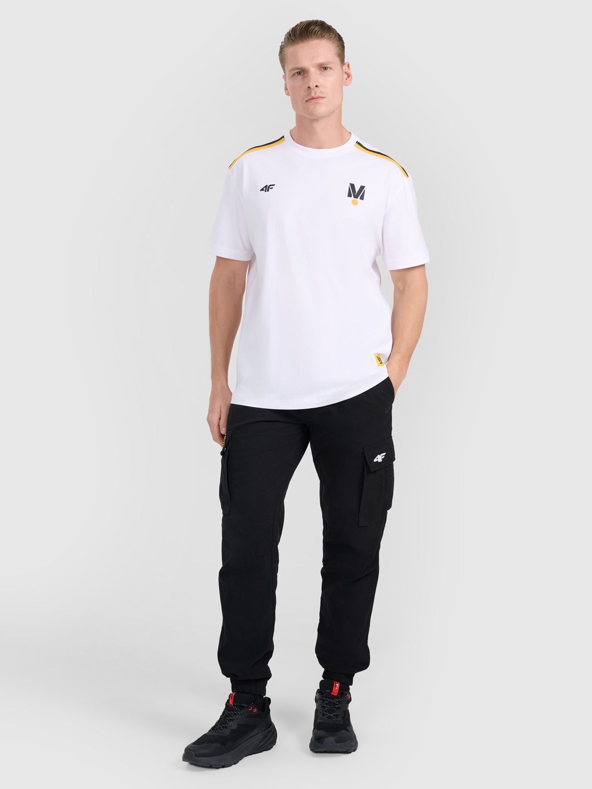 4F Spodnie casual cargo uniseks 4F x Drift Masters - czarne S