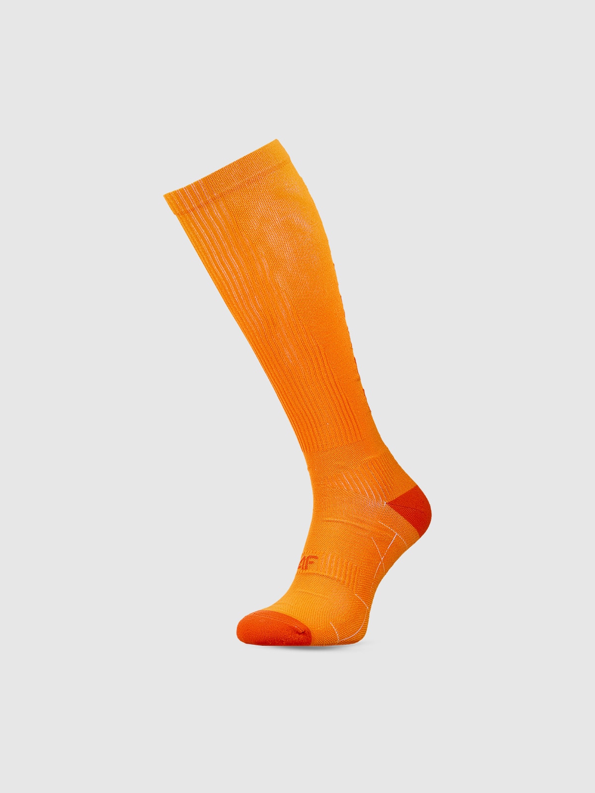 4F Podkolanówki do biegania uniseks - pomarańczowe 35-38