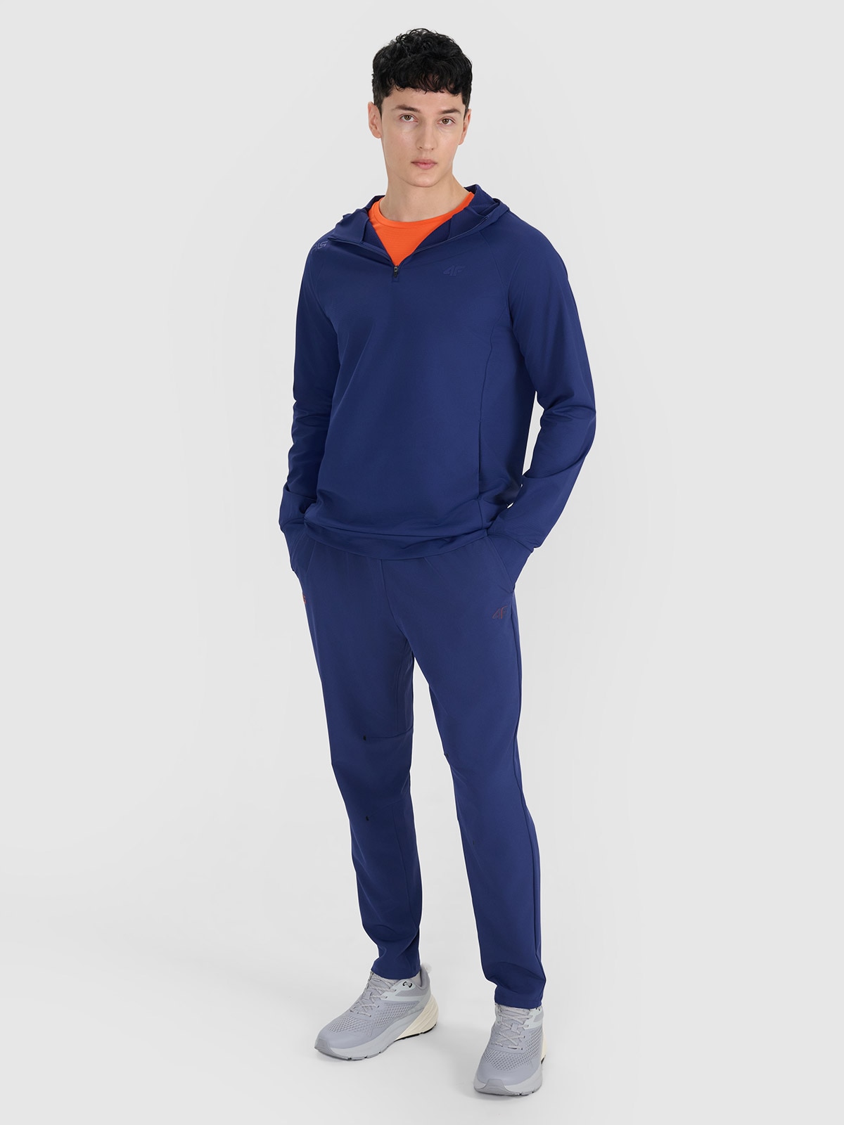 4F Spodnie treningowe szybkoschnące męskie 4F x Robert Lewandowski - granatowe L