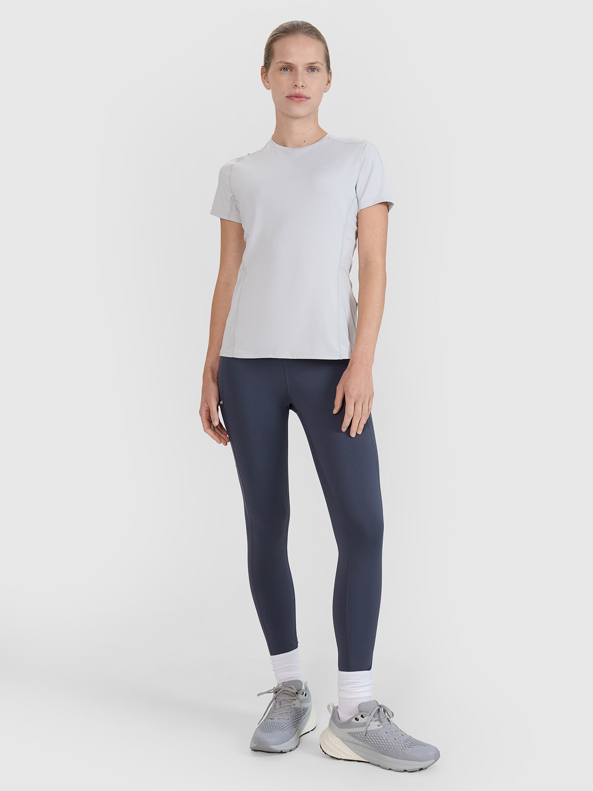 4F Legginsy do biegania szybkoschnące damskie - szare XS