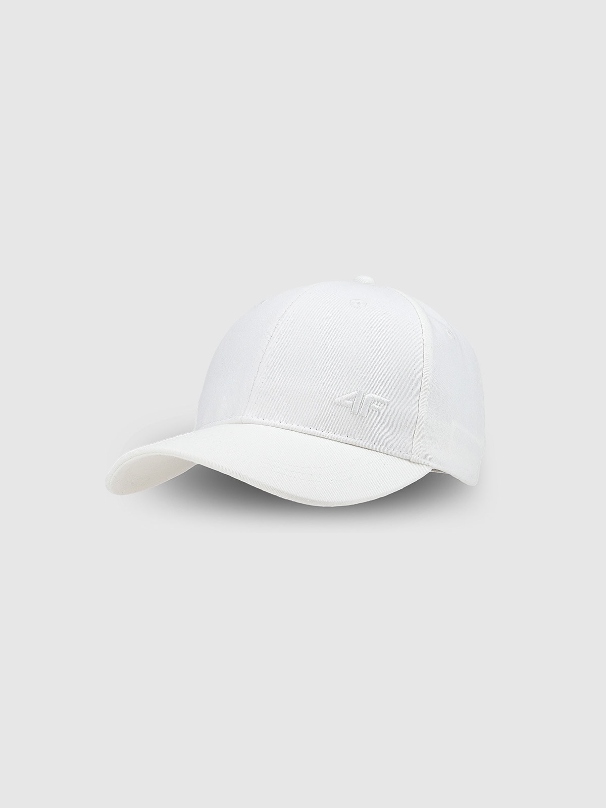 4F Czapka z daszkiem strapback uniseks - biała L/XL