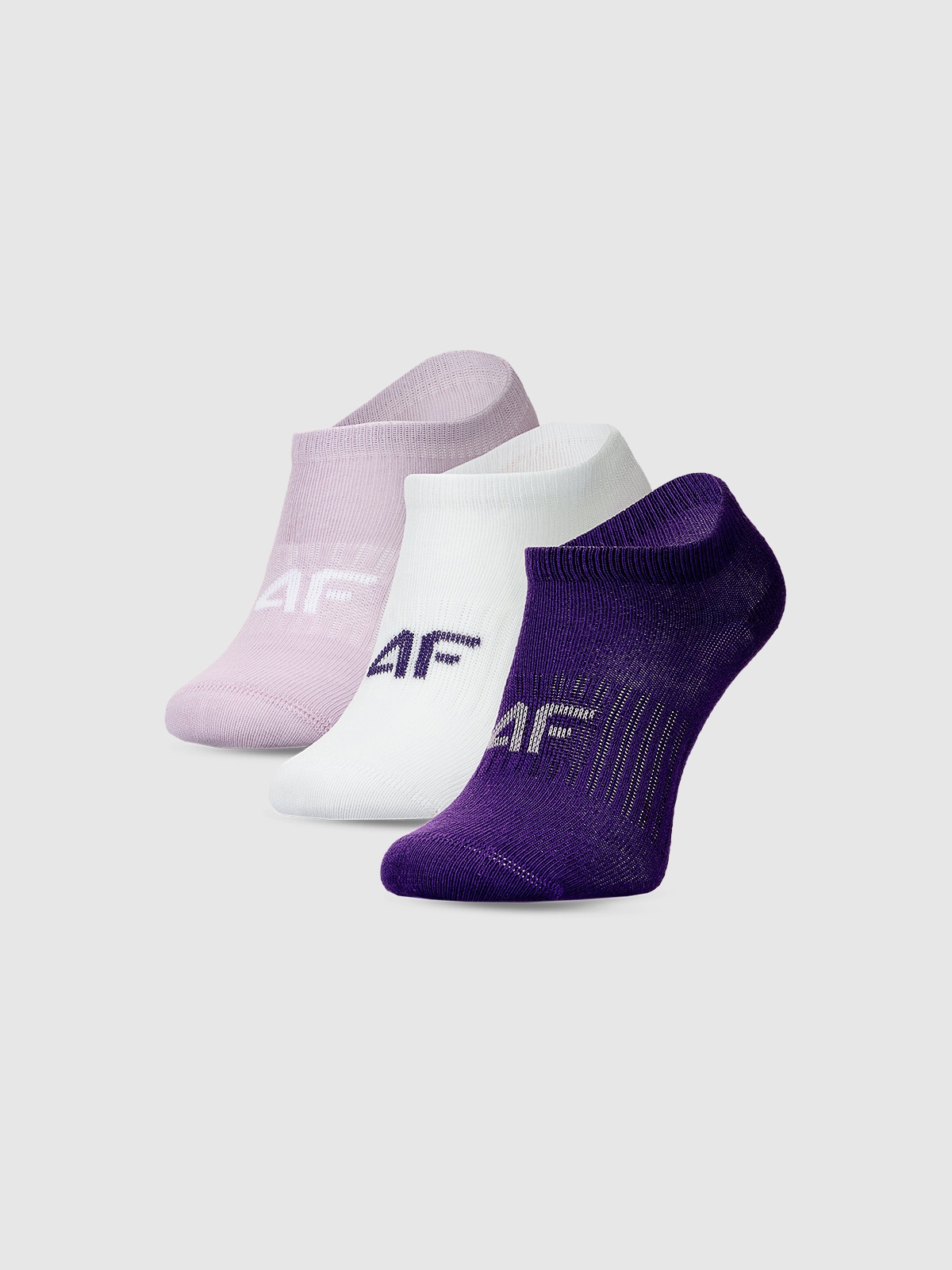 4F Skarpetki casual przed kostkę (3-pack) dziewczęce - multikolor 32-34