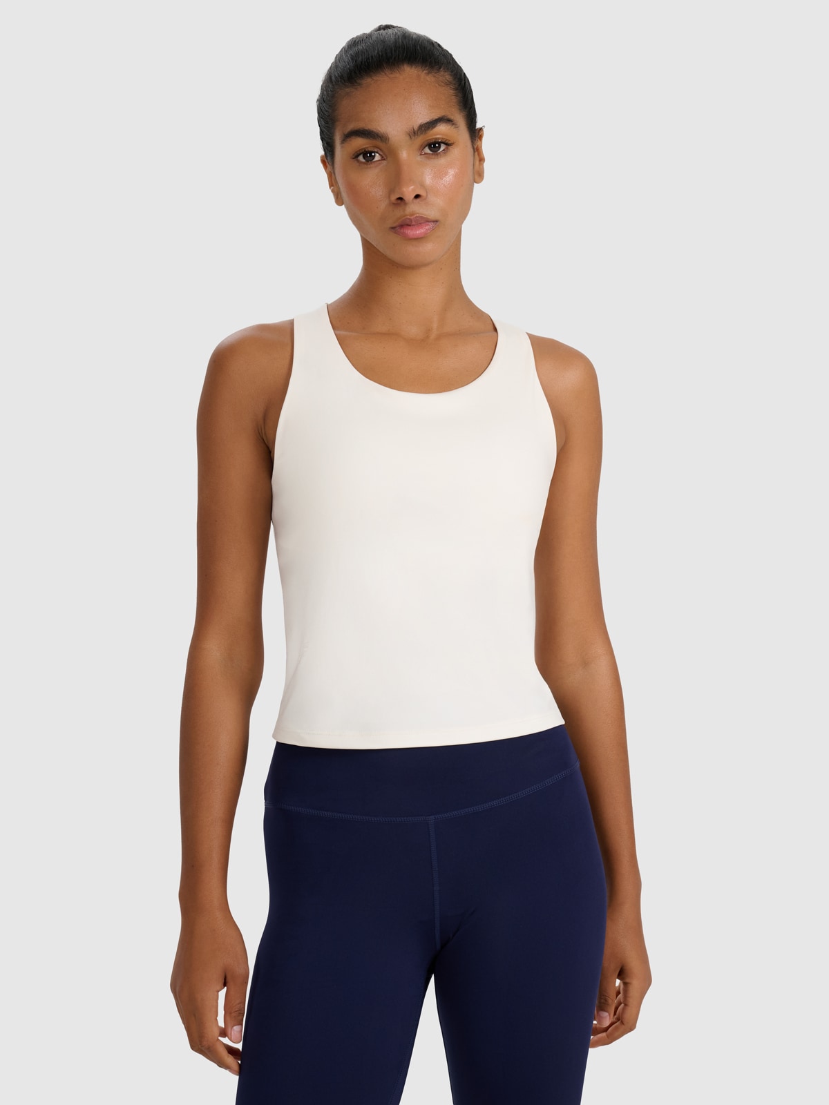 4F Crop-top treningowy szybkoschnący damski - biały XL